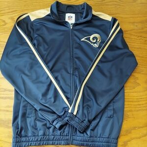NFL St. Louis Rams Blue and Gold Full Zip Up Jacket Size  Medium